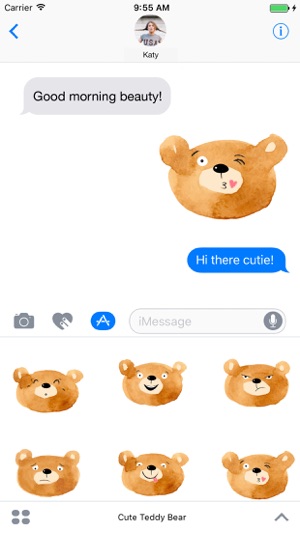 Cute Teddy Bear - Watercolor Emojis(圖1)-速報App