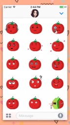 Emotional Tomato GIFs, Sticker Captura de tela 3
