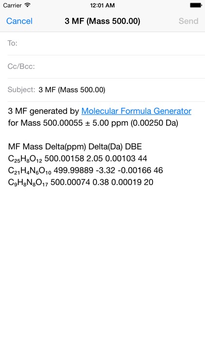 Molecular Formula Generator screenshot-3