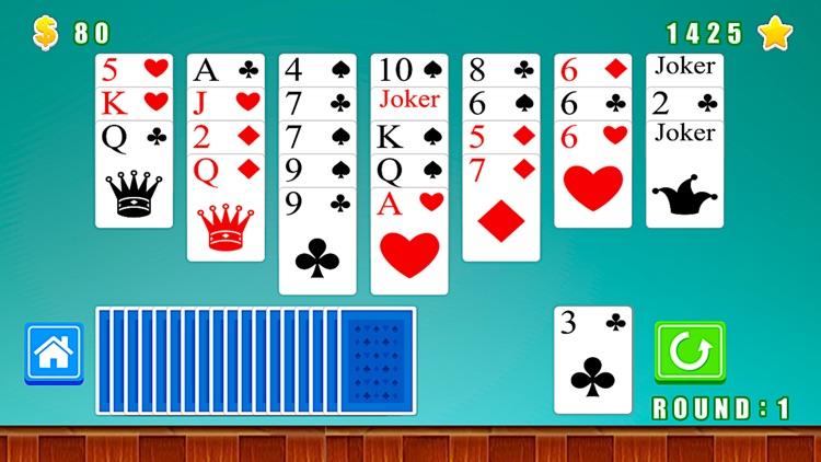 Classic solitaire card game.