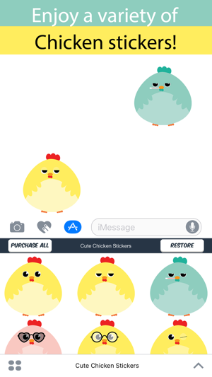 Cute Chicken Stickers