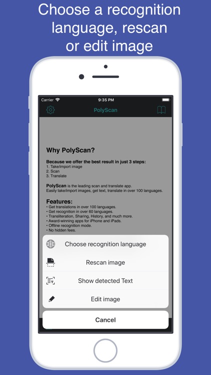 PolyScan - Snap and translate