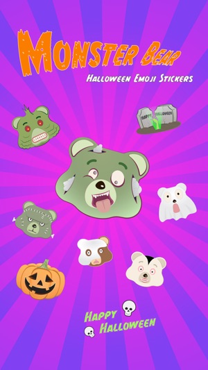 Monster Bear Emoji Stickers