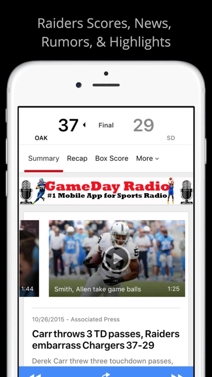 Oakland GameDay Radio - Raiders Warriors A's screenshot-3