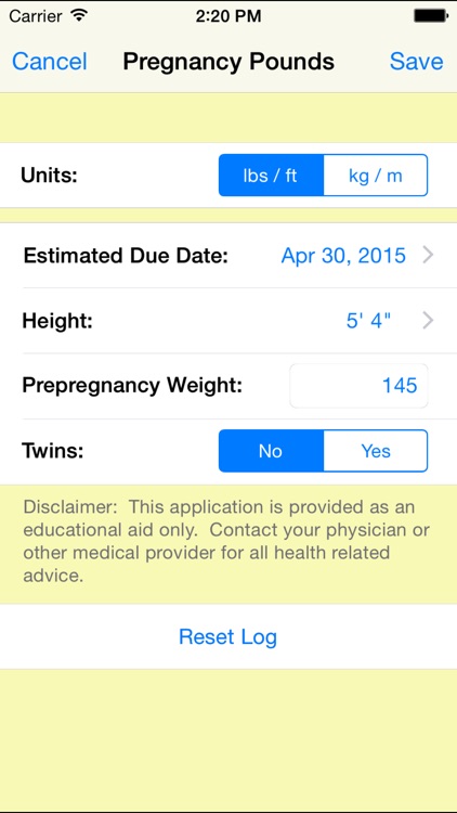 Pregnancy Pounds - Weight Tracking App