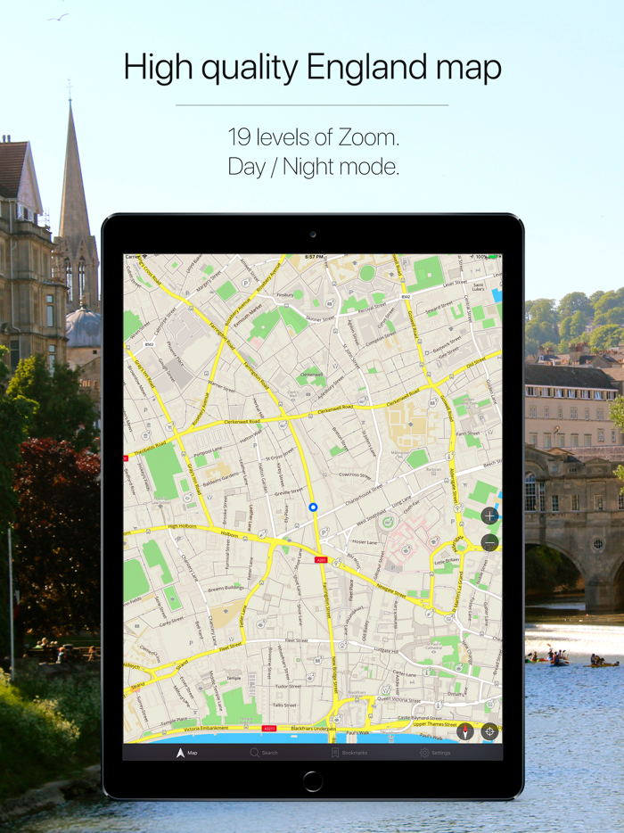 England, UK Offline Navigation