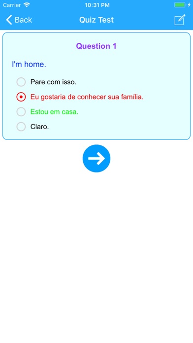 Learn Portuguese Phrases Lite screenshot 3