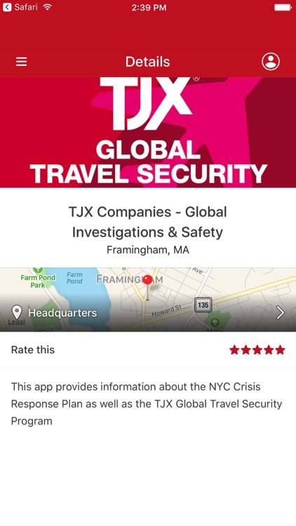 TJX Global Travel Security