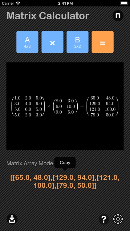Matrix Calculator Nitrio screenshot-3