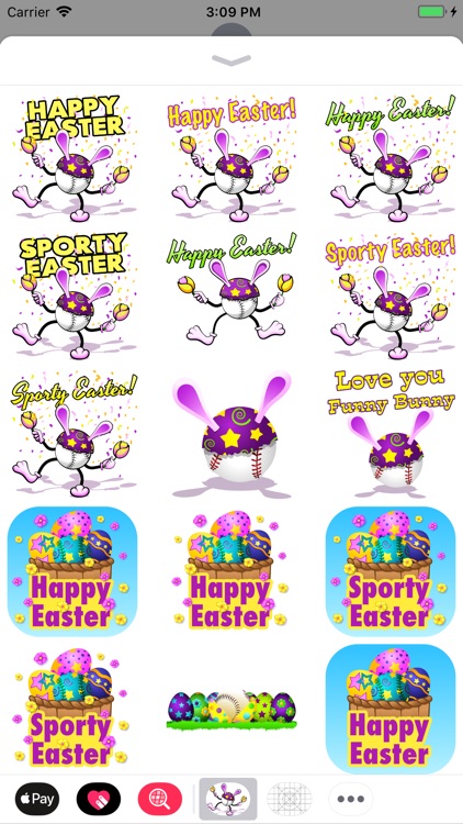 Easter Baseball Stickers