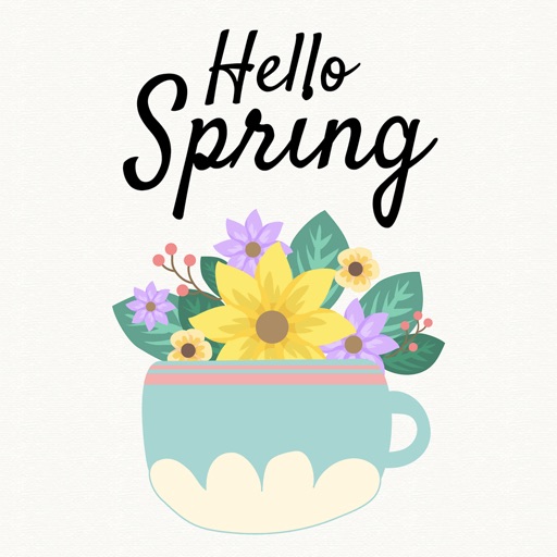 Hello Spring - Hand Drawn