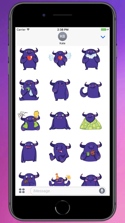 Purple Monster Stickers