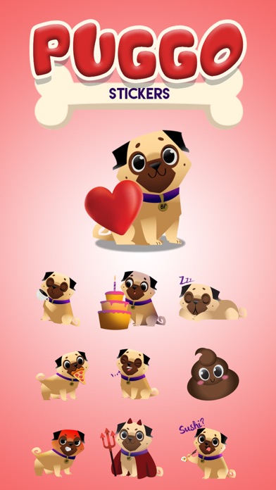 How to cancel & delete Dog Pugs - Animated Stickers from iphone & ipad 1