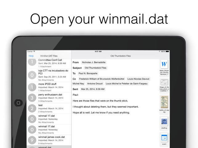 Open winmail dat file mac