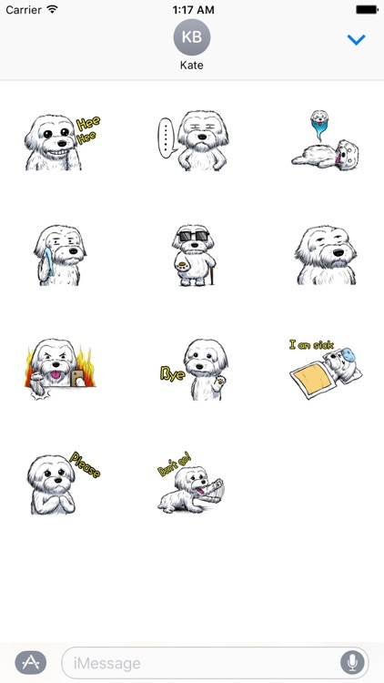 Adorable Maltese Dog - Maltmoji Emoji Sticker