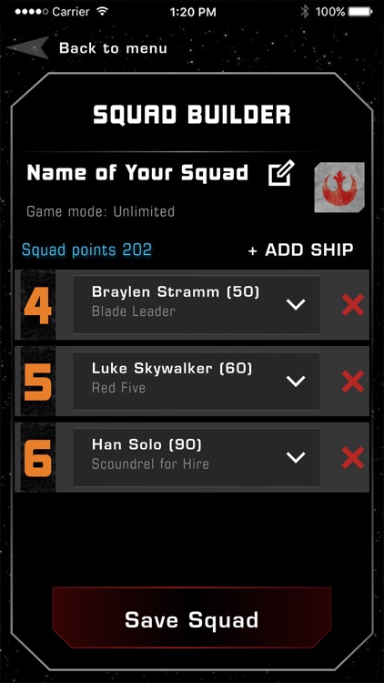 X-Wing Squad Builder by FFG screenshot-3