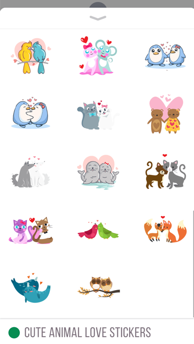 Cute Animal Love Stickers screenshot 3