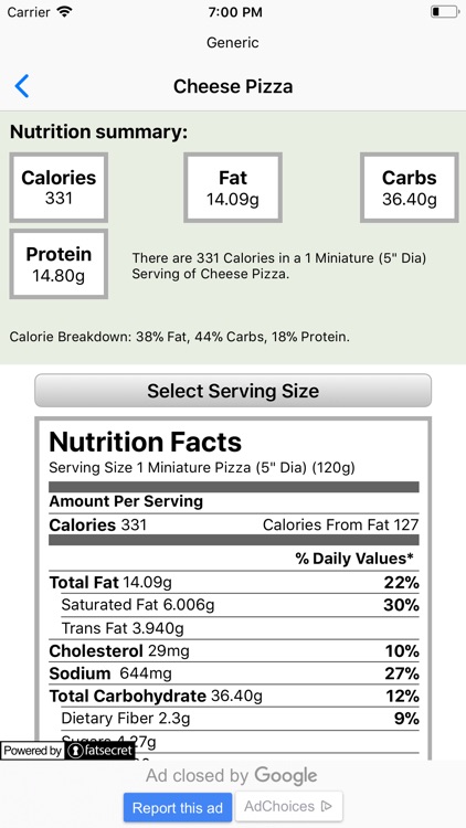 Nutrition Info