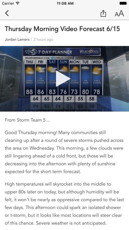 WFRV Storm Team 5 Weather