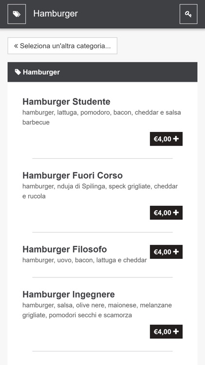 FuoriCorso Hamburger