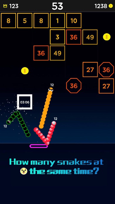 Snake Bricks-Bounce Balls Screenshot 1