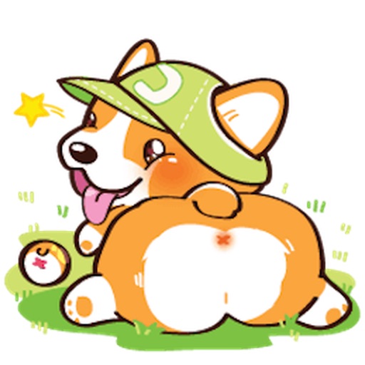 Super Cute Corgi Dog Sticker icon