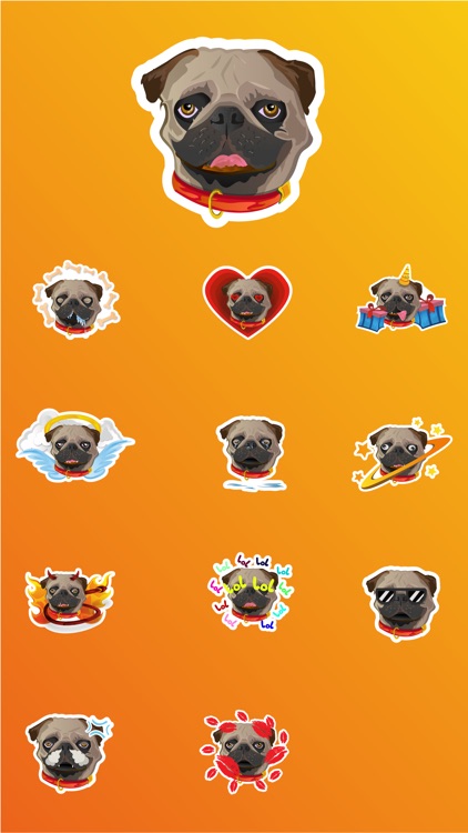 Pug Bo Emoji Stickers screenshot-3