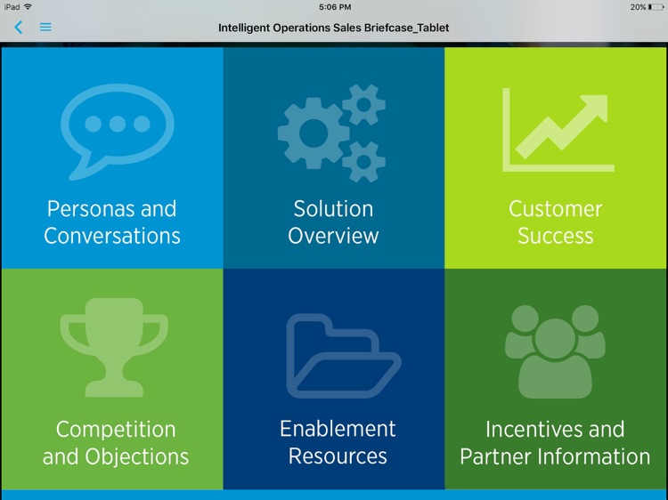 VMware vRealize Sales Briefcases for iPad