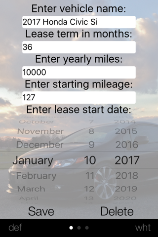 Lease Odometer screenshot 3