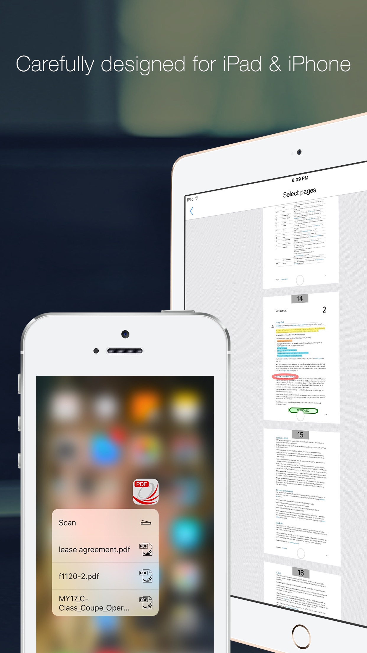 Screenshot do app PDF Reader Pro Edition®