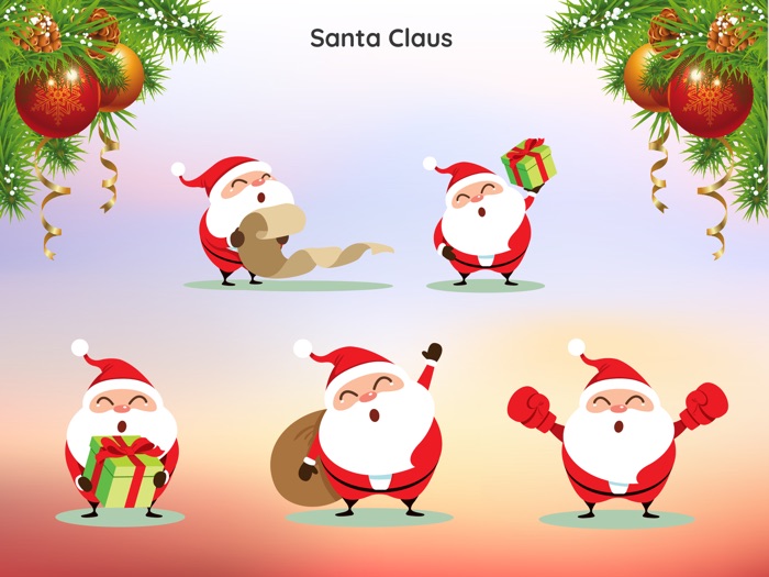 Santa Claus Christmas Sticker