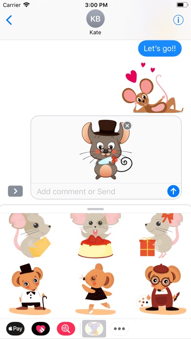 Mice Love Cheese Stickers screenshot 3