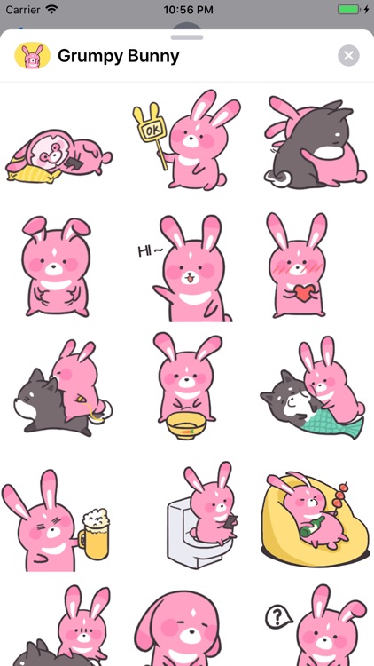 Grumpy Bunny Animated Stickers