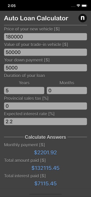 Auto Loan Calculator Plus(圖2)-速報App