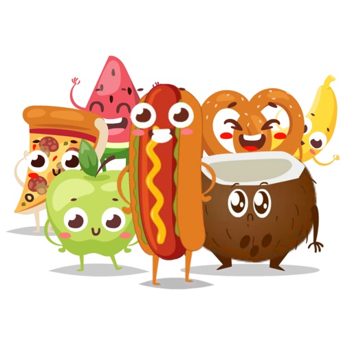 200 Animated Food Stickers by Cartoon Smart