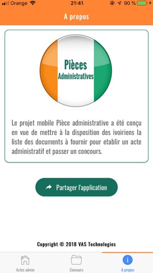 Pieces administratives