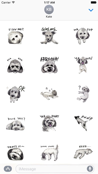 Toy Poodle Dog Emoij Sticker screenshot 2