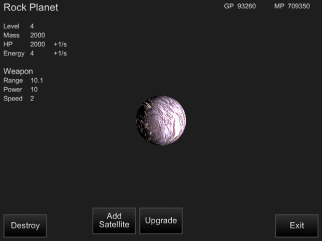 MySolar - لقطة شاشة لبناء كواكبك