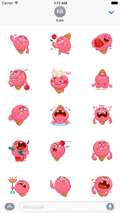 Ice Cream Emoji Sticker