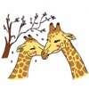 Giraffe and Love Sticker