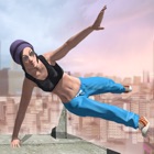 Parkour Stunt Girl Running