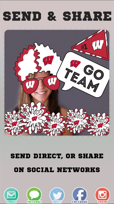 Wisconsin Badgers Selfie Stickers screenshot 4