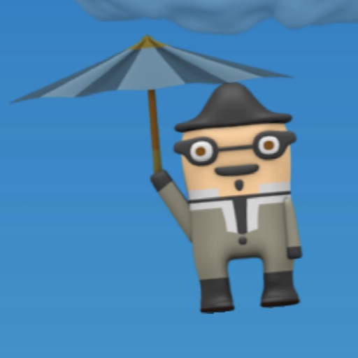 撑伞下落的男子- 好玩的游戏 icon