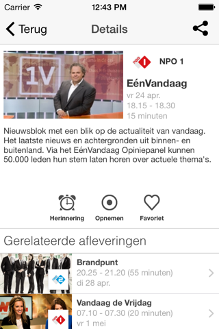 Online.nl TV app screenshot 2