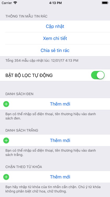 Smooth Messenger Filter