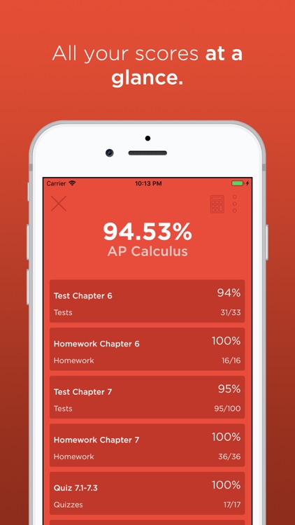 Grades - View your scores