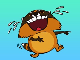 Place these Crazy Raccoon stickers on anything you want in your conversation — bubbles, images, or even other stickers