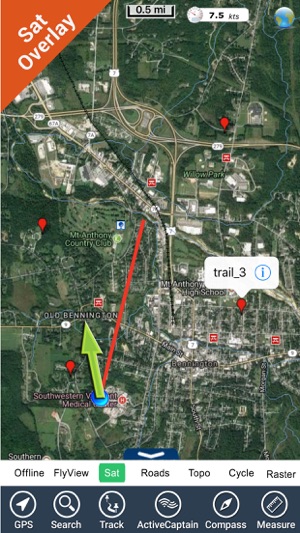 Green Mountain NF gps and outdoor map wi