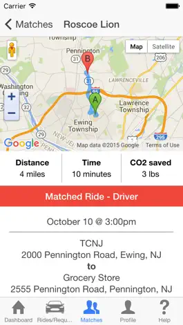 Game screenshot TCNJ Rideshare apk