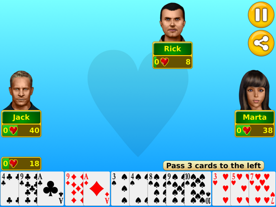 Hearts - Play online & offline screenshot